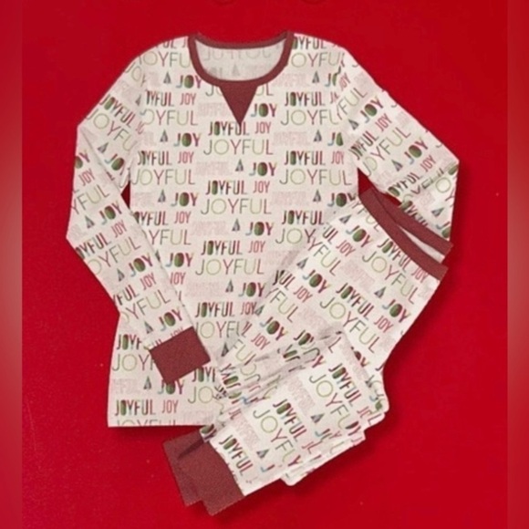 Wondershop "Joyful" Christmas 2-Piece Pajama Set G6 - Picture 3 of 5